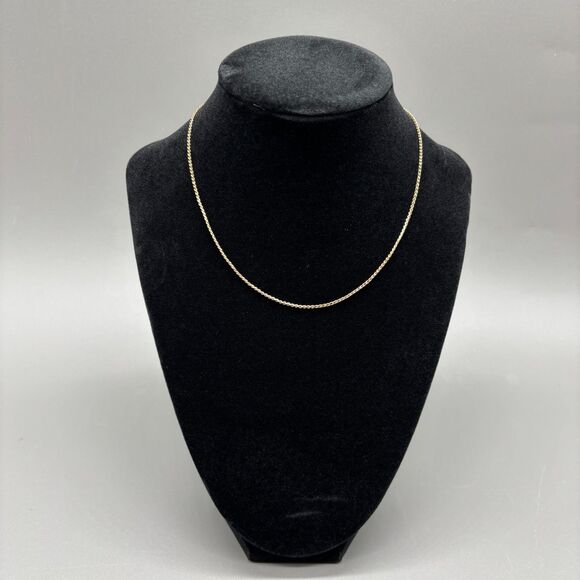 Vintage Speidel Chain Necklace 12K Gold Filled 15" Curb Link Unisex Jewelry - Picture 1 of 7